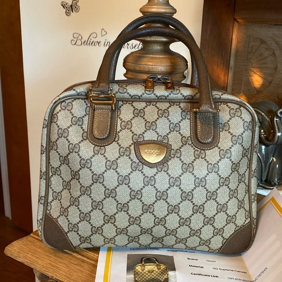 Authenticated vintage Princy Cloth Gucci Handbag - Picture 1 of 15